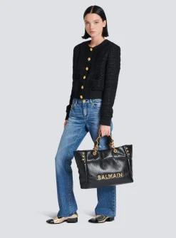 Hot 1945 Soft Tote Bag In Embossed Calfskin With A Grid Motif Women Tote Bags|Shoulder Bags