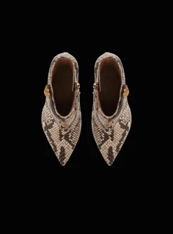 Clearance Alma Snakeskin-effect Leather Ankle Boots Women Boots