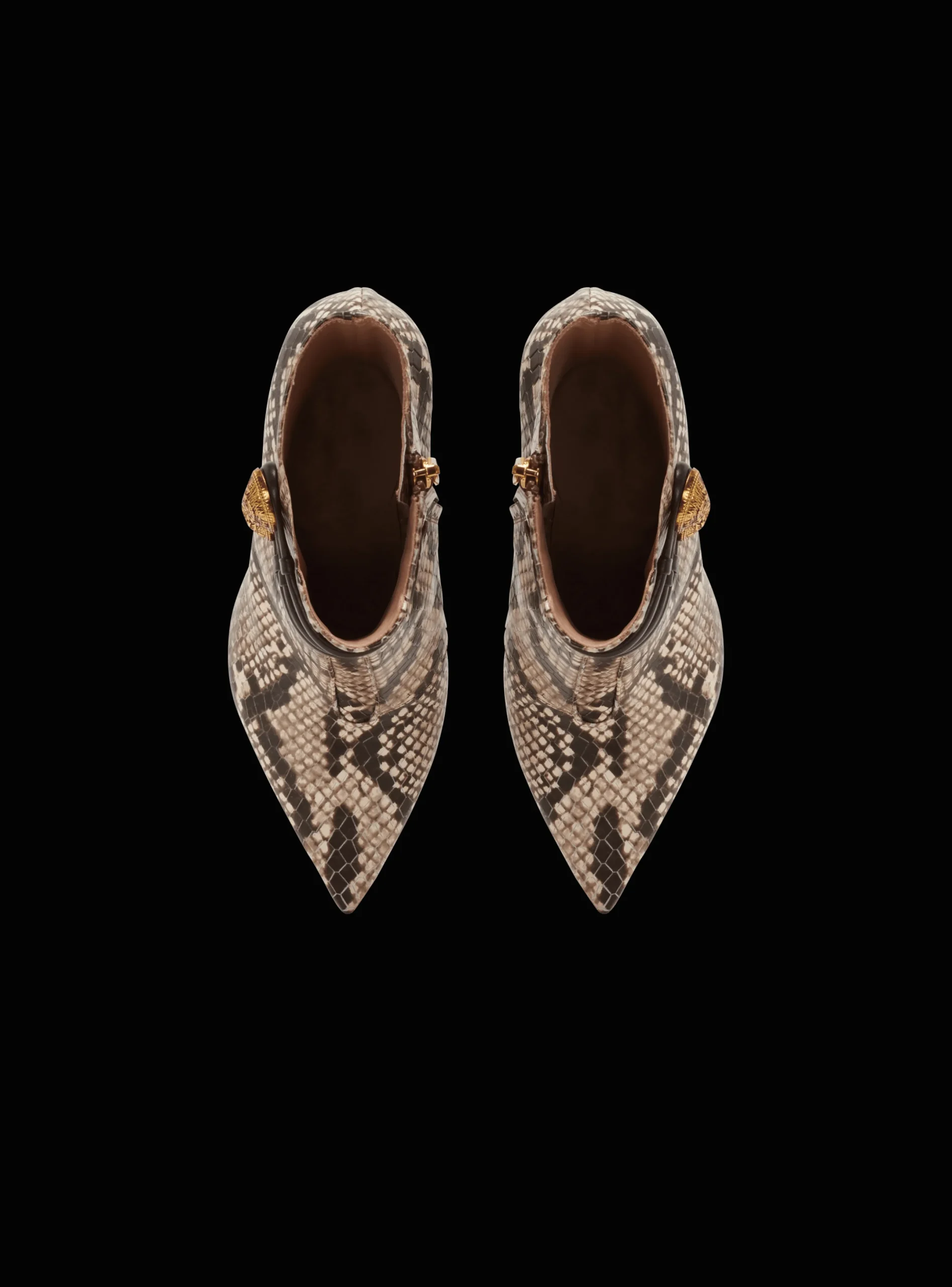 Clearance Alma Snakeskin-effect Leather Ankle Boots Women Boots