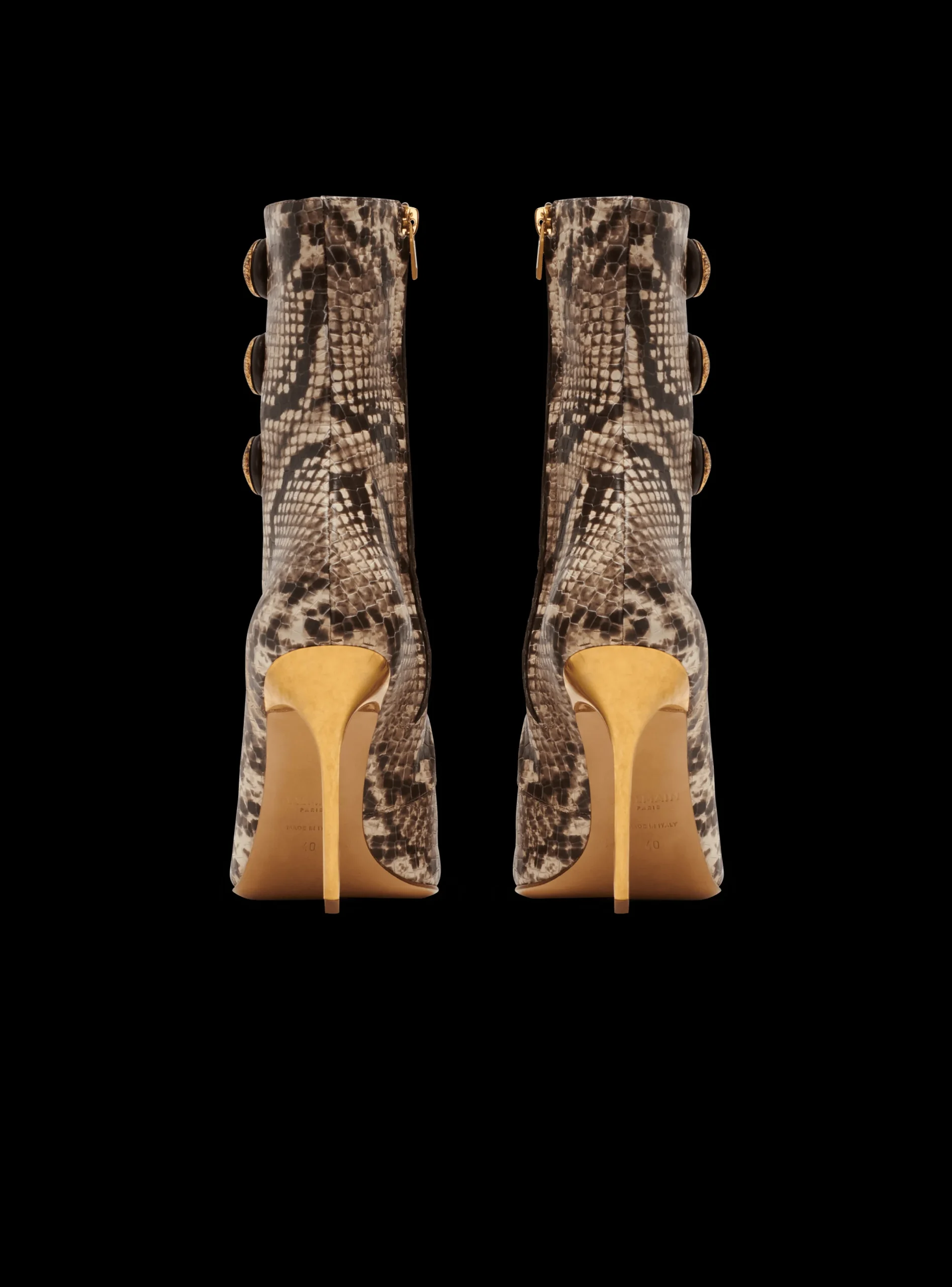 Clearance Alma Snakeskin-effect Leather Ankle Boots Women Boots