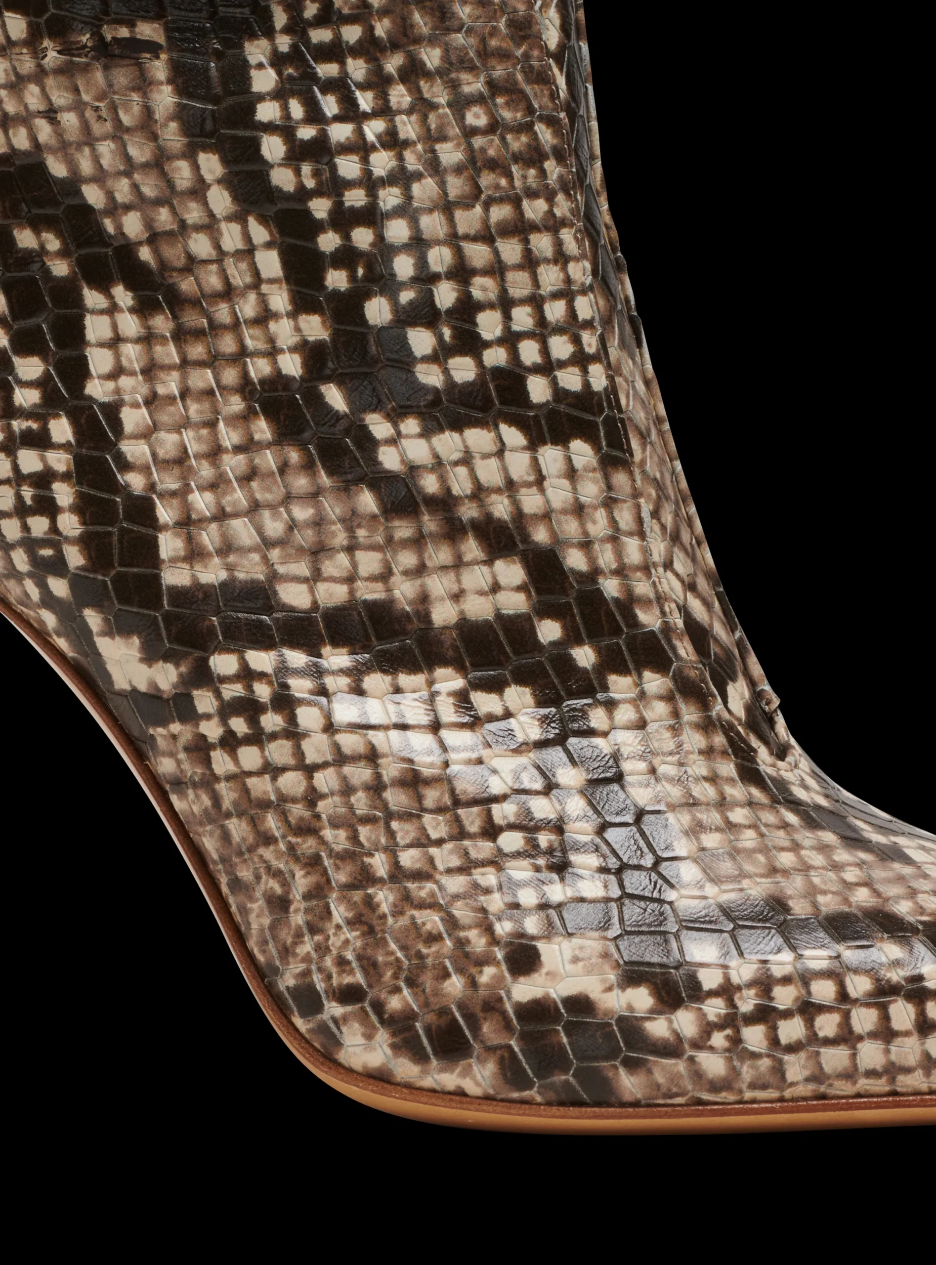 Clearance Alma Snakeskin-effect Leather Ankle Boots Women Boots