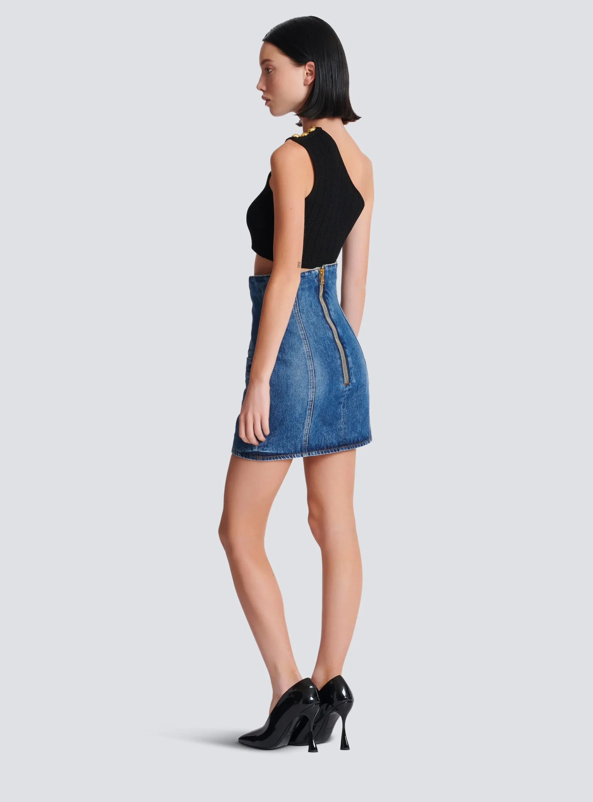 Flash Sale Asymmetric Knit Top With Buttons Women Knitwear|Tops And Shirts