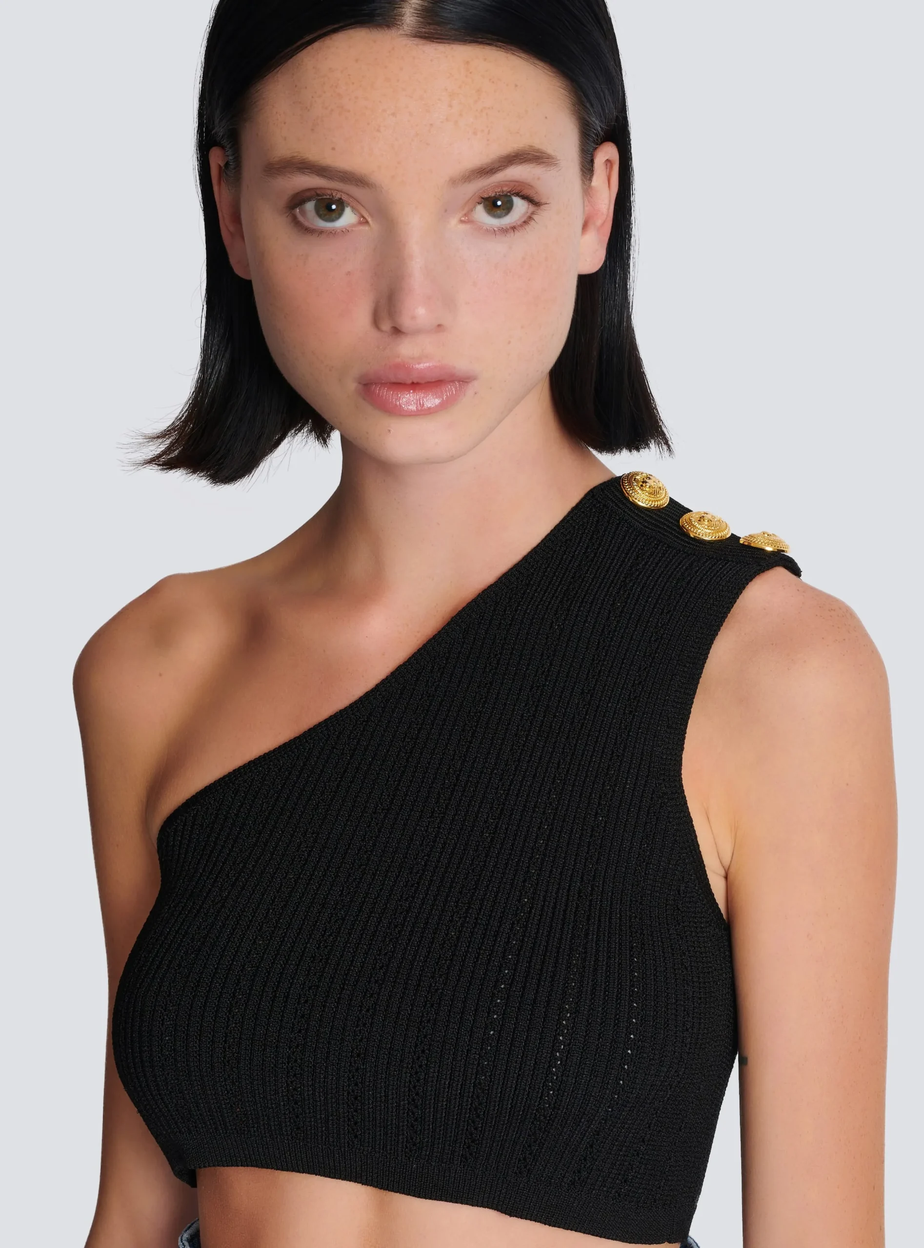 Flash Sale Asymmetric Knit Top With Buttons Women Knitwear|Tops And Shirts