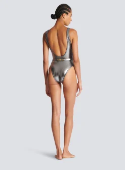 Fashion B Metallic Swimsuit Women Swimwear