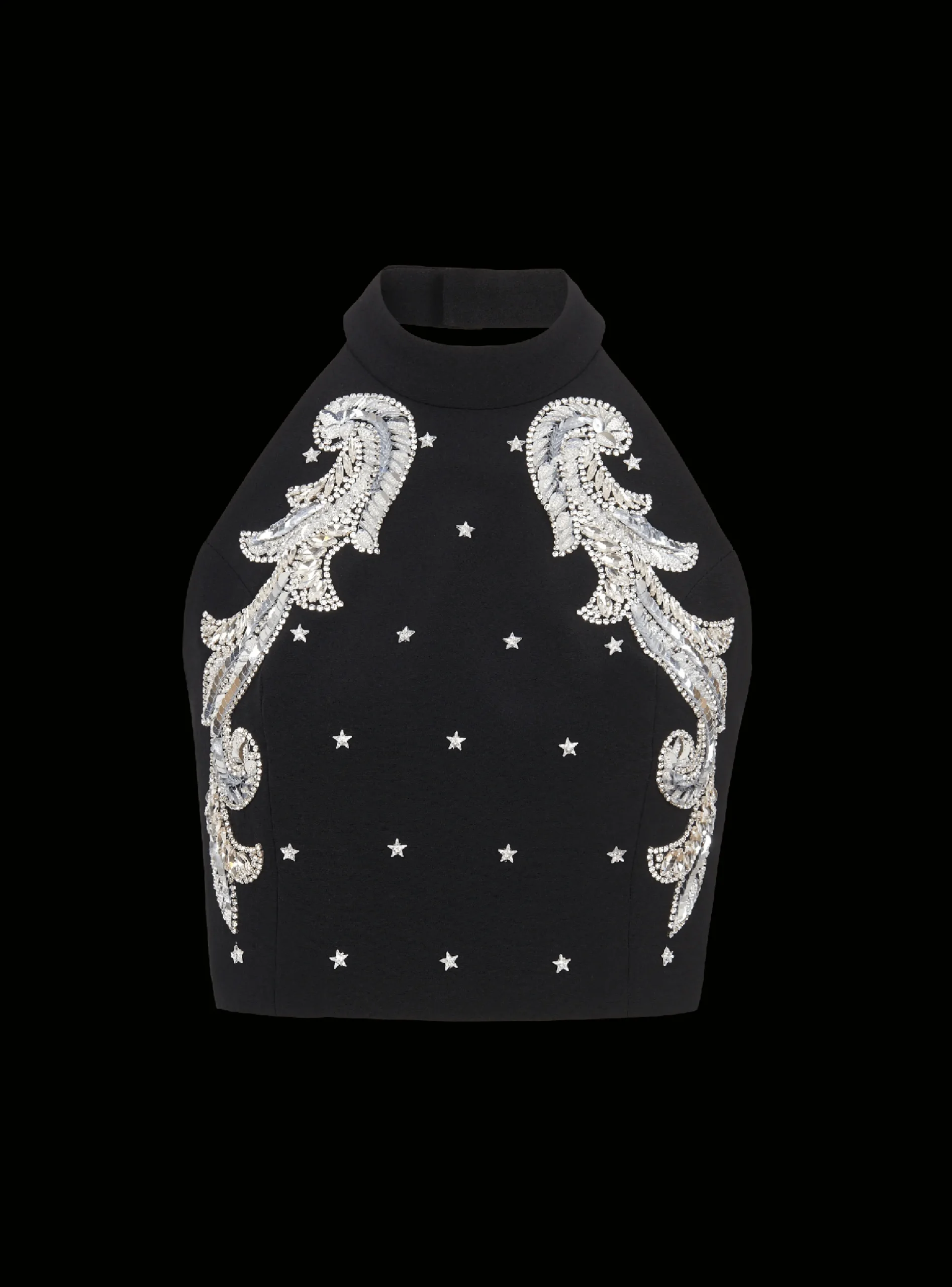 Store Backless Baroque Embroidered Top Women Tops And Shirts