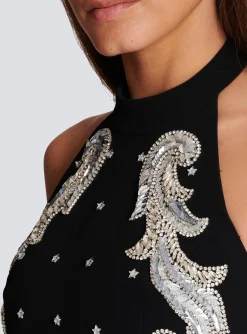 Store Backless Baroque Embroidered Top Women Tops And Shirts