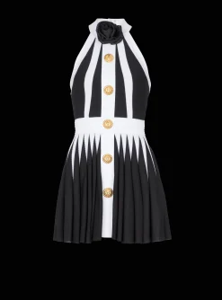 Cheap Backless Knit Dress With Rose Detail Women Knitwear|Dresses