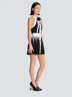 Cheap Backless Knit Dress With Rose Detail Women Knitwear|Dresses