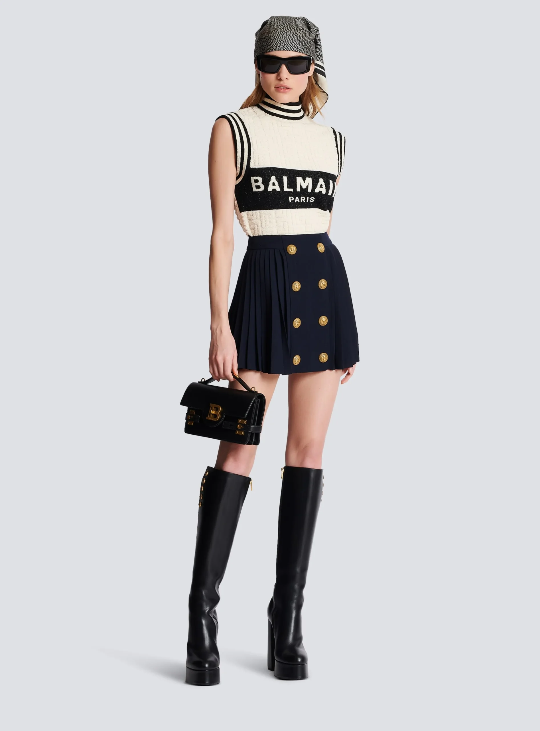Hot Monogrammed Bouclette Knit Top Women Knitwear|Tops And Shirts