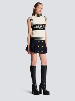 Hot Monogrammed Bouclette Knit Top Women Knitwear|Tops And Shirts