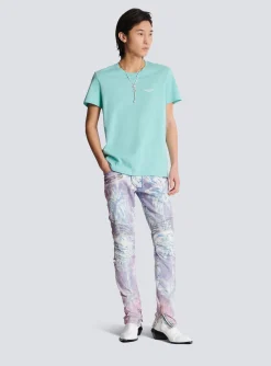 Cheap Paris Flocked Short-sleeved T-shirt Sportswear|T-Shirts