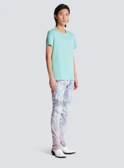 Cheap Paris Flocked Short-sleeved T-shirt Sportswear|T-Shirts