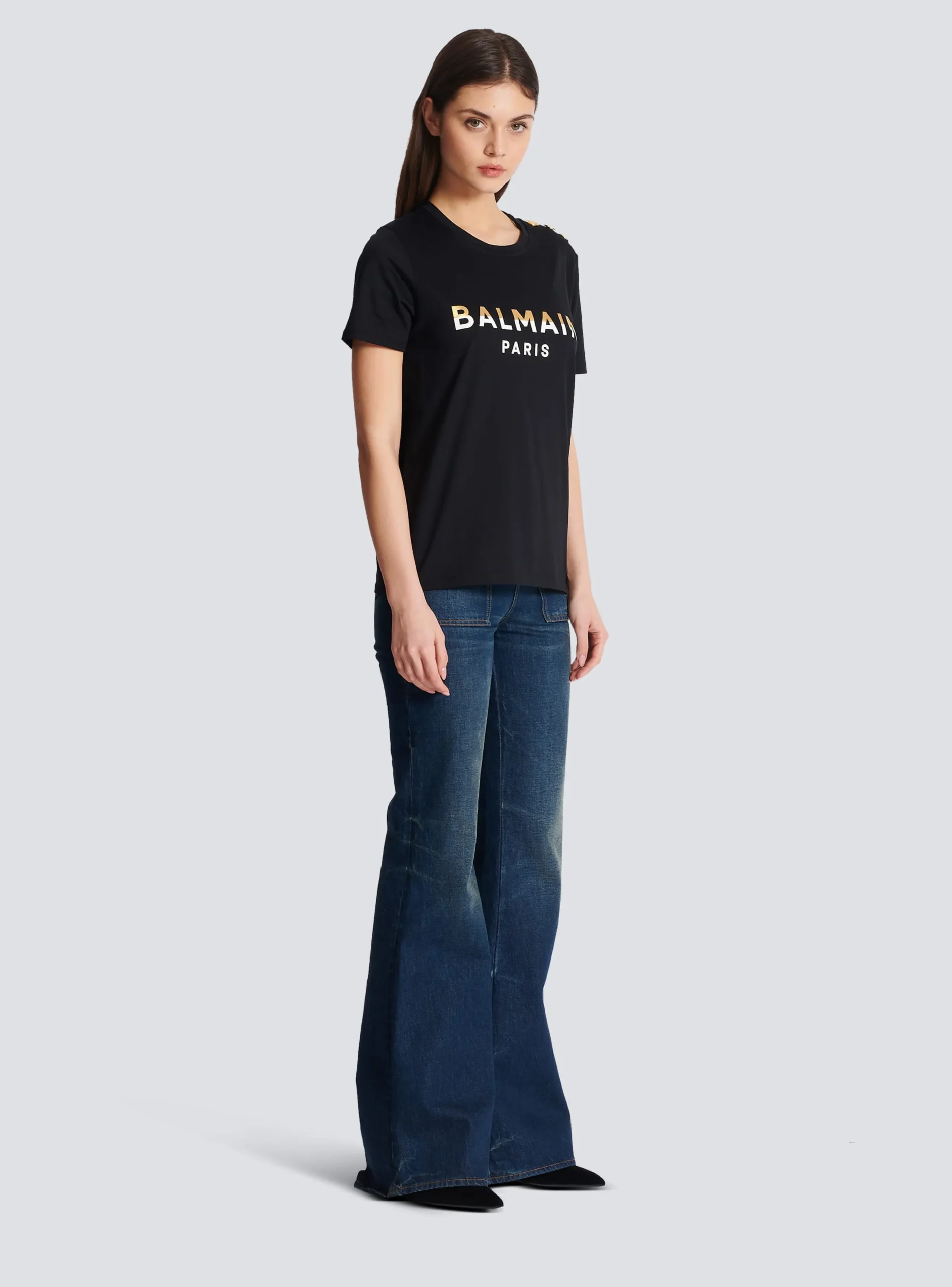 Discount Paris T-shirt With Buttons Women T-Shirts