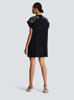 Flash Sale Signature Chain Embroidered T-shirt Dress Women Dresses