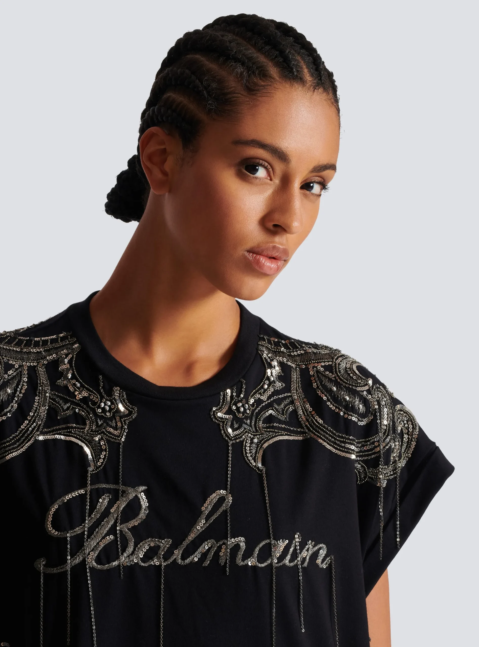 Flash Sale Signature Chain Embroidered T-shirt Dress Women Dresses