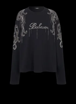 Fashion Signature Chain Embroidered Sweater Sweatshirts