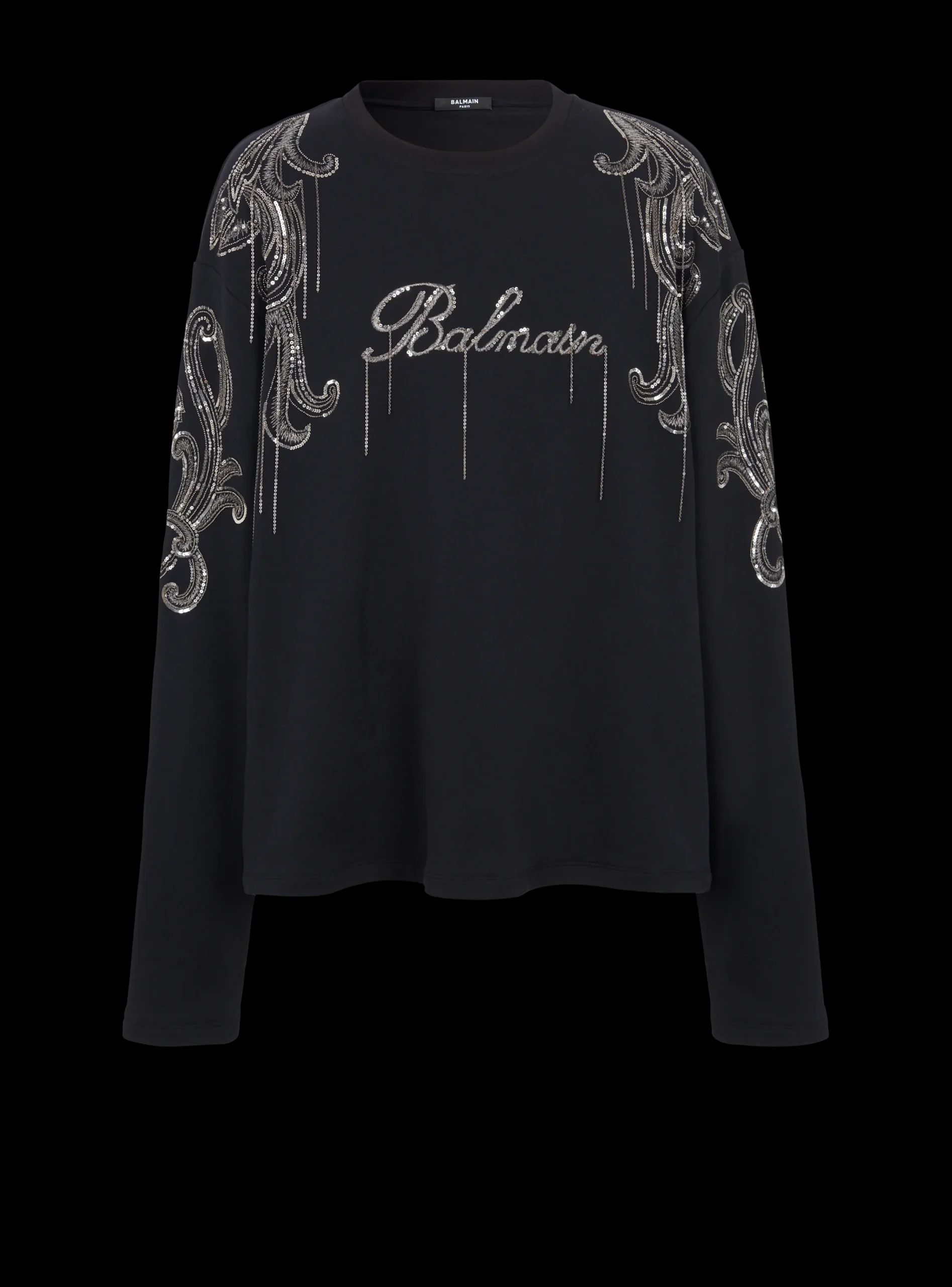 Fashion Signature Chain Embroidered Sweater Sweatshirts
