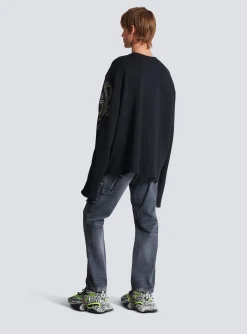 Fashion Signature Chain Embroidered Sweater Sweatshirts