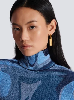Online Signature Tubular Earrings Women Fashion Jewelry