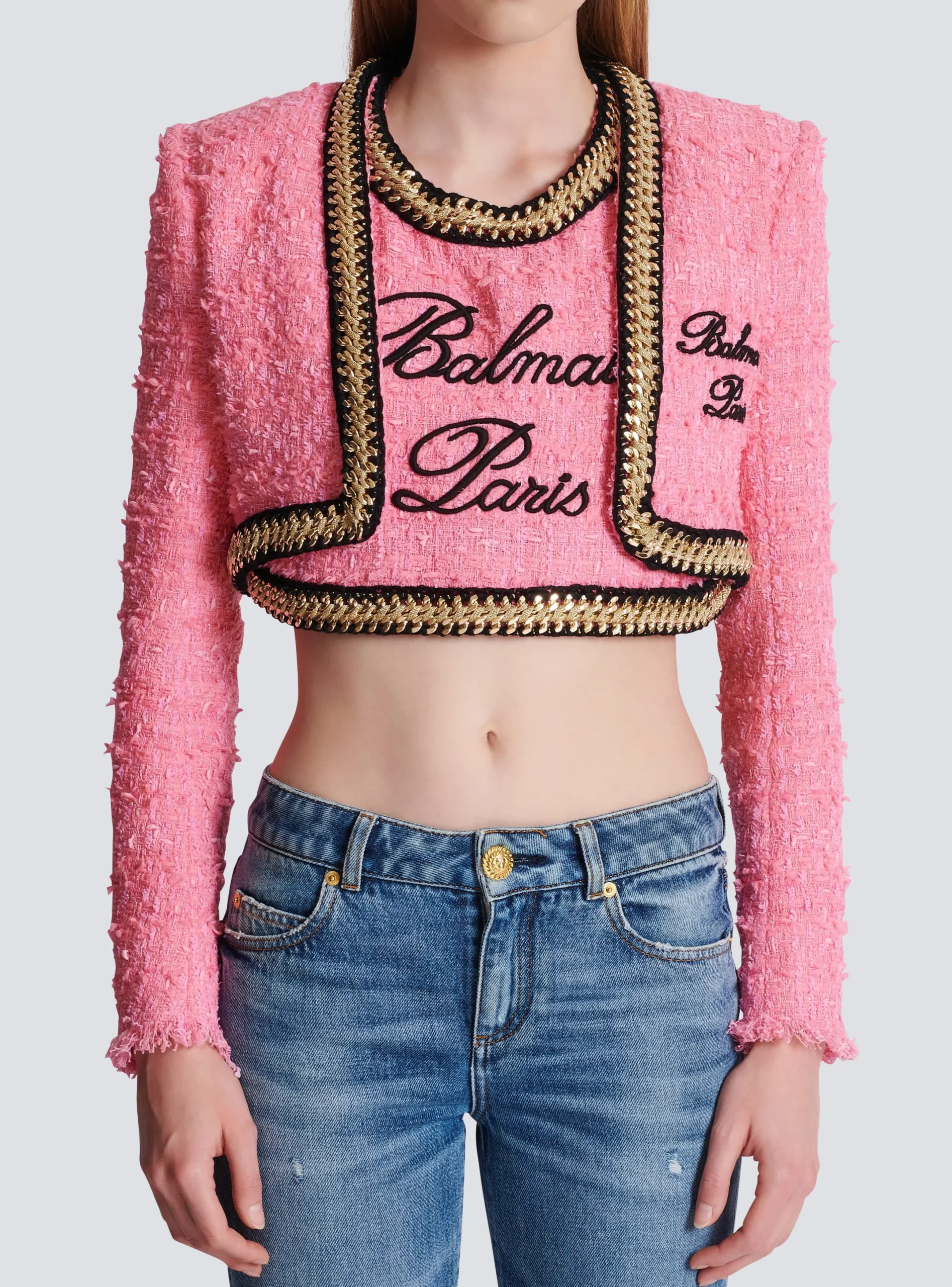 Sale Signature Tweed And Chain Jacket Women Jackets And Blazers
