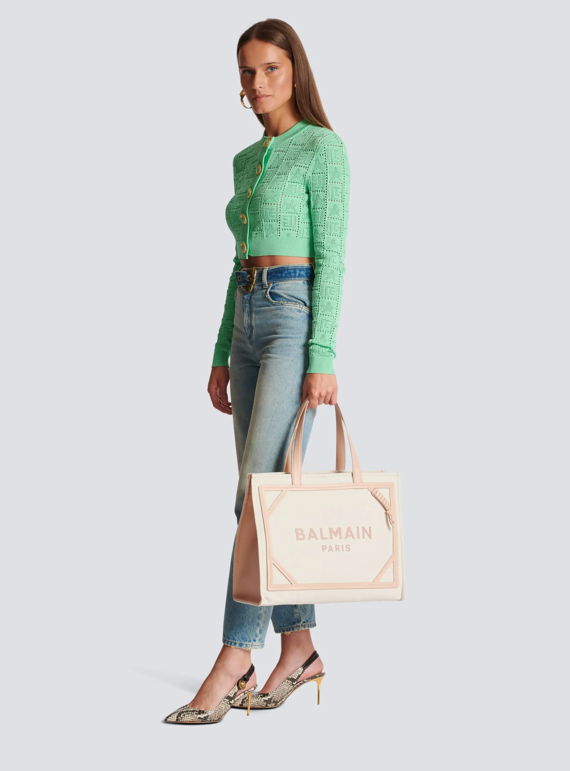 Online B-Army 42 Canvas And Smooth Leather Tote Bag Women Tote Bags|Handbags