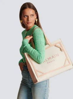 Online B-Army 42 Canvas And Smooth Leather Tote Bag Women Tote Bags|Handbags