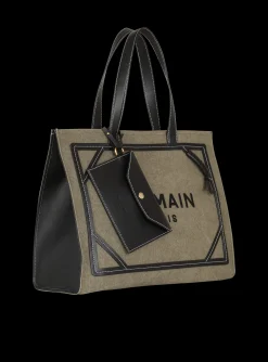 Discount B-Army 42 Canvas Tote Bag With Leather Details Women Tote Bags|B-Army Bags
