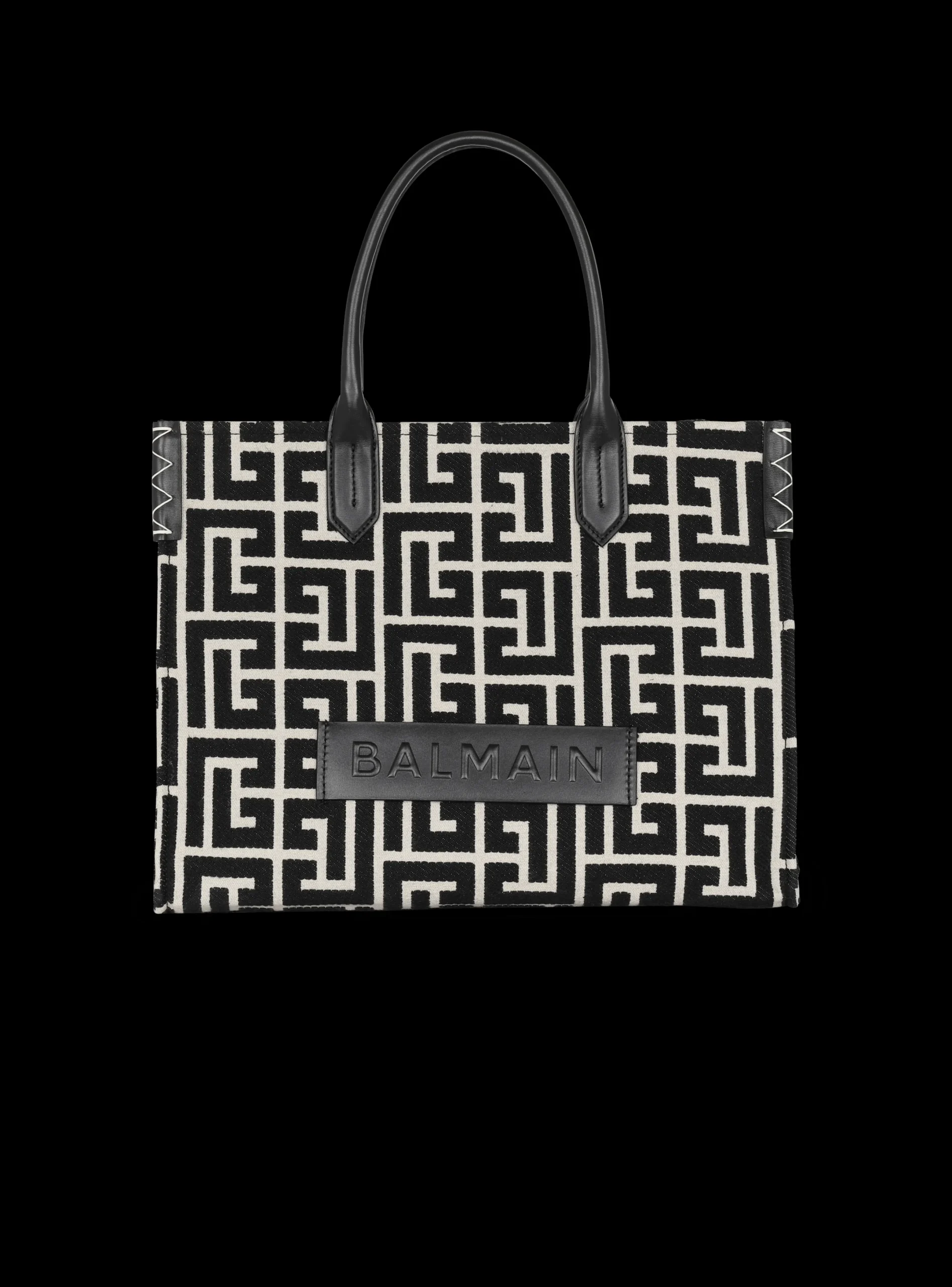 Best B-Army 42 Monogrammed Jacquard And Leather Tote Bag Women Tote Bags|Shoulder Bags