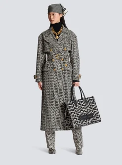 Best B-Army 42 Monogrammed Jacquard And Leather Tote Bag Women Tote Bags|Shoulder Bags