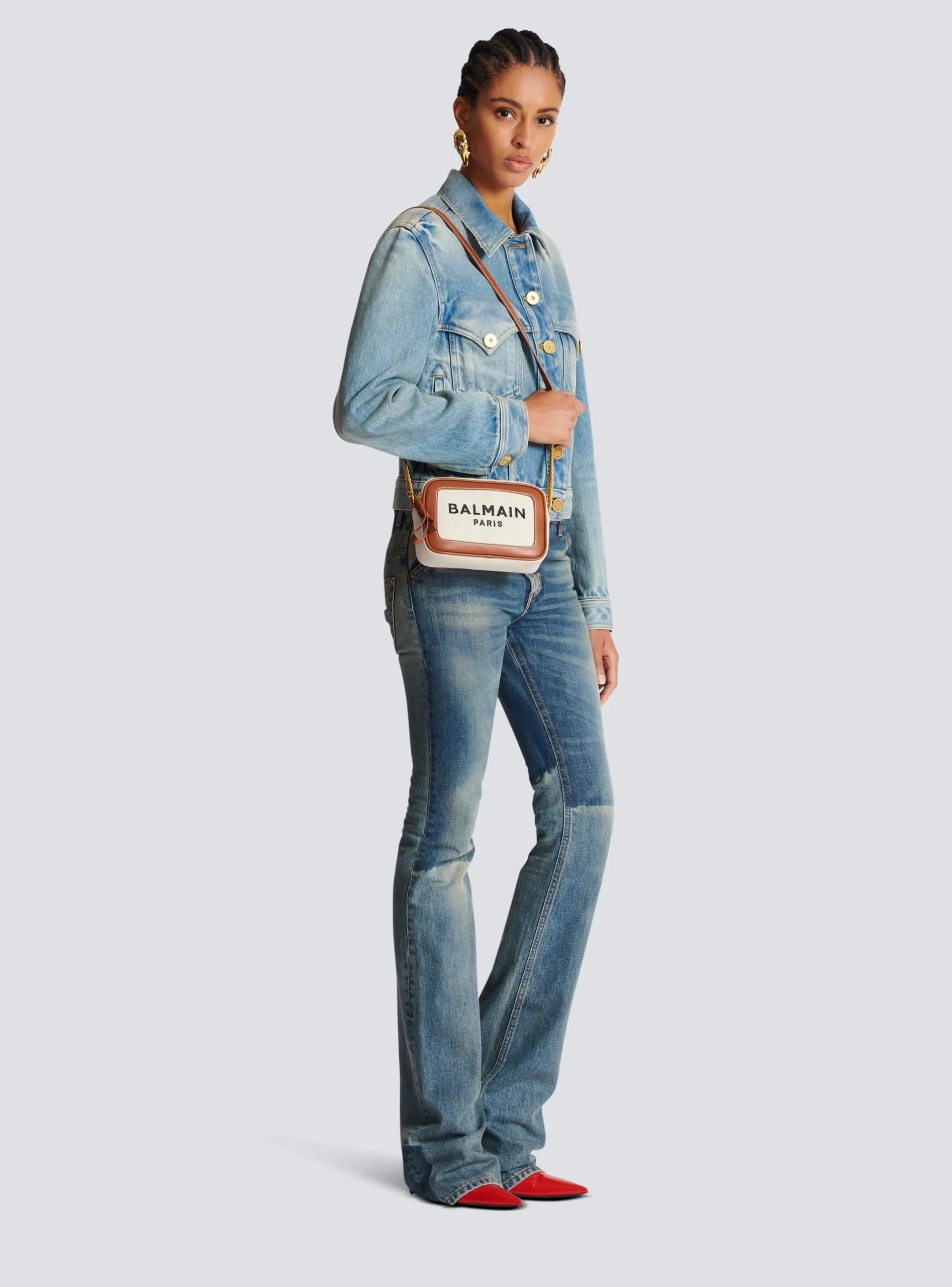 Best Sale B-Army Canvas And Leather Clutch Women Mini Bags|Shoulder Bags