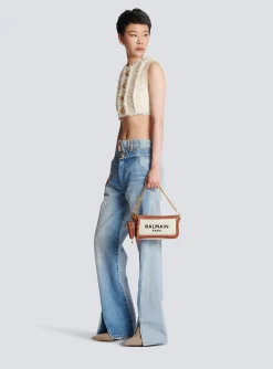 Best Sale B-Army Canvas Clutch Bag With Leather Inserts Women Mini Bags|Shoulder Bags