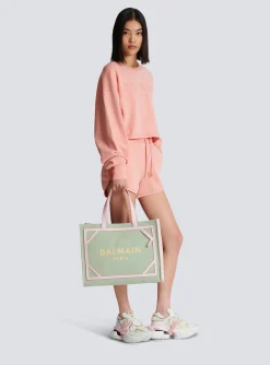 Hot B-Army Medium Canvas And Leather Tote Bag Women Tote Bags|Shoulder Bags