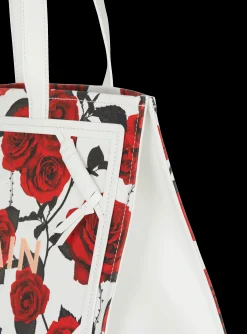 Flash Sale B-Army Medium Canvas Tote Bag With A Roses Print Women Shoulder Bags|B-Army Bags