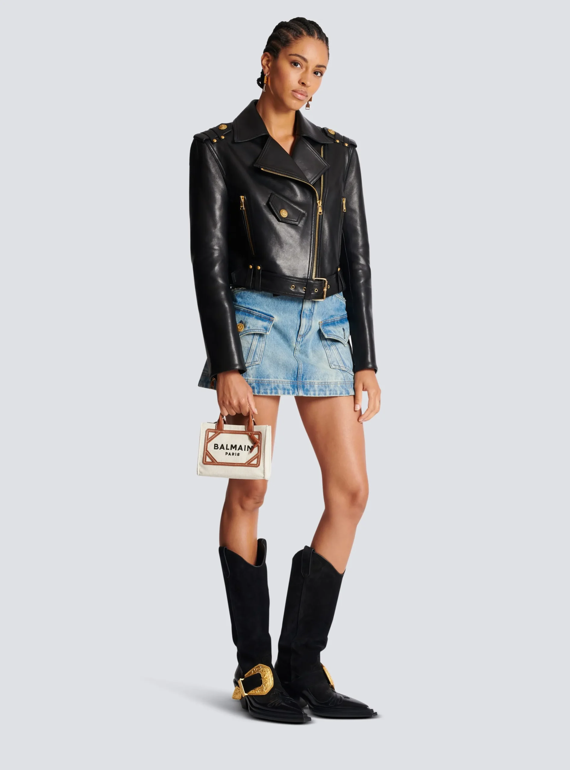 Store B-Army Mini Canvas Shopping Bag With Leather Inserts Women Mini Bags|Shoulder Bags