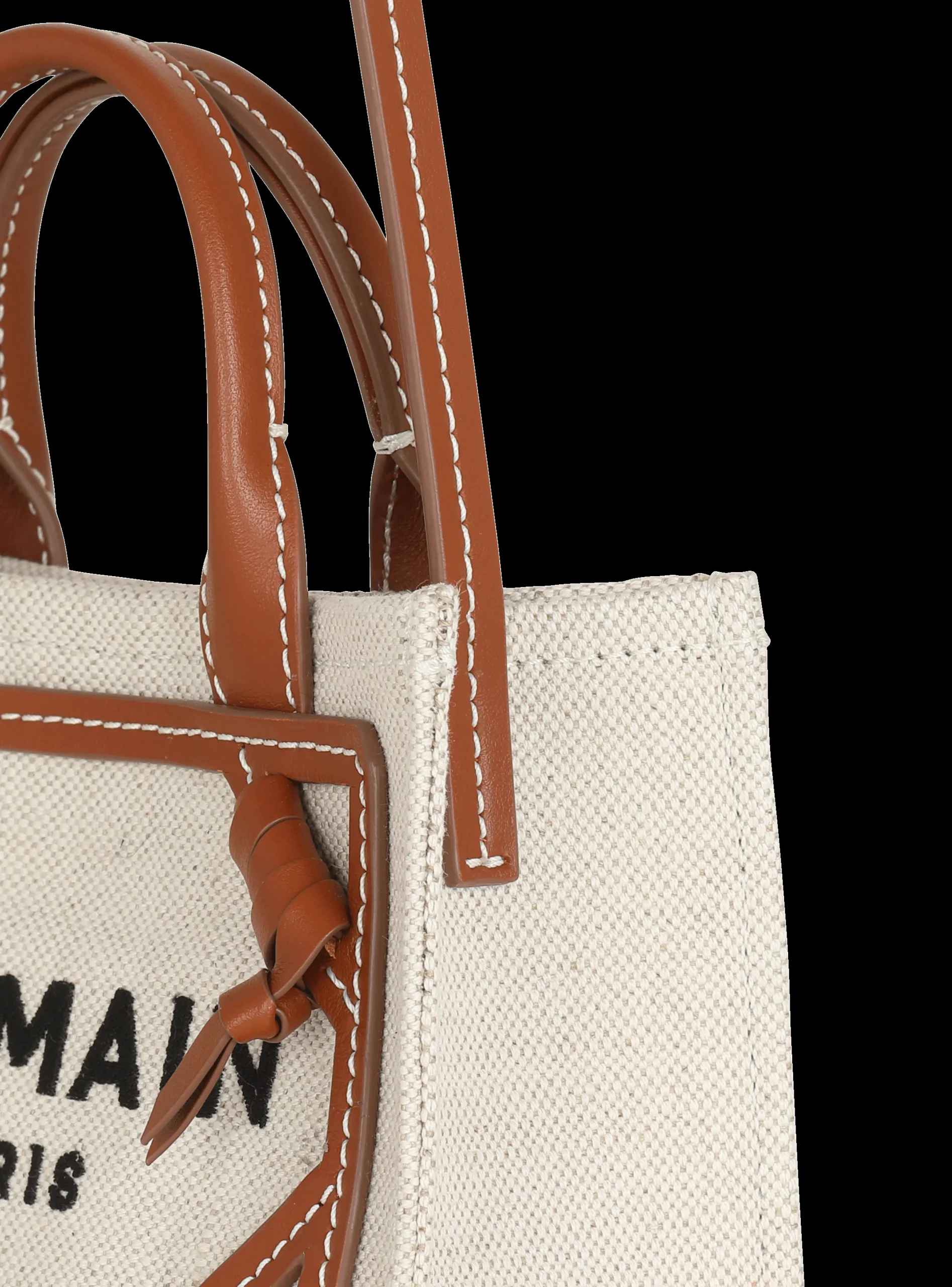 Store B-Army Mini Canvas Shopping Bag With Leather Inserts Women Mini Bags|Shoulder Bags