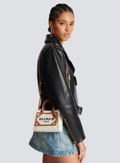 Store B-Army Mini Canvas Shopping Bag With Leather Inserts Women Mini Bags|Shoulder Bags