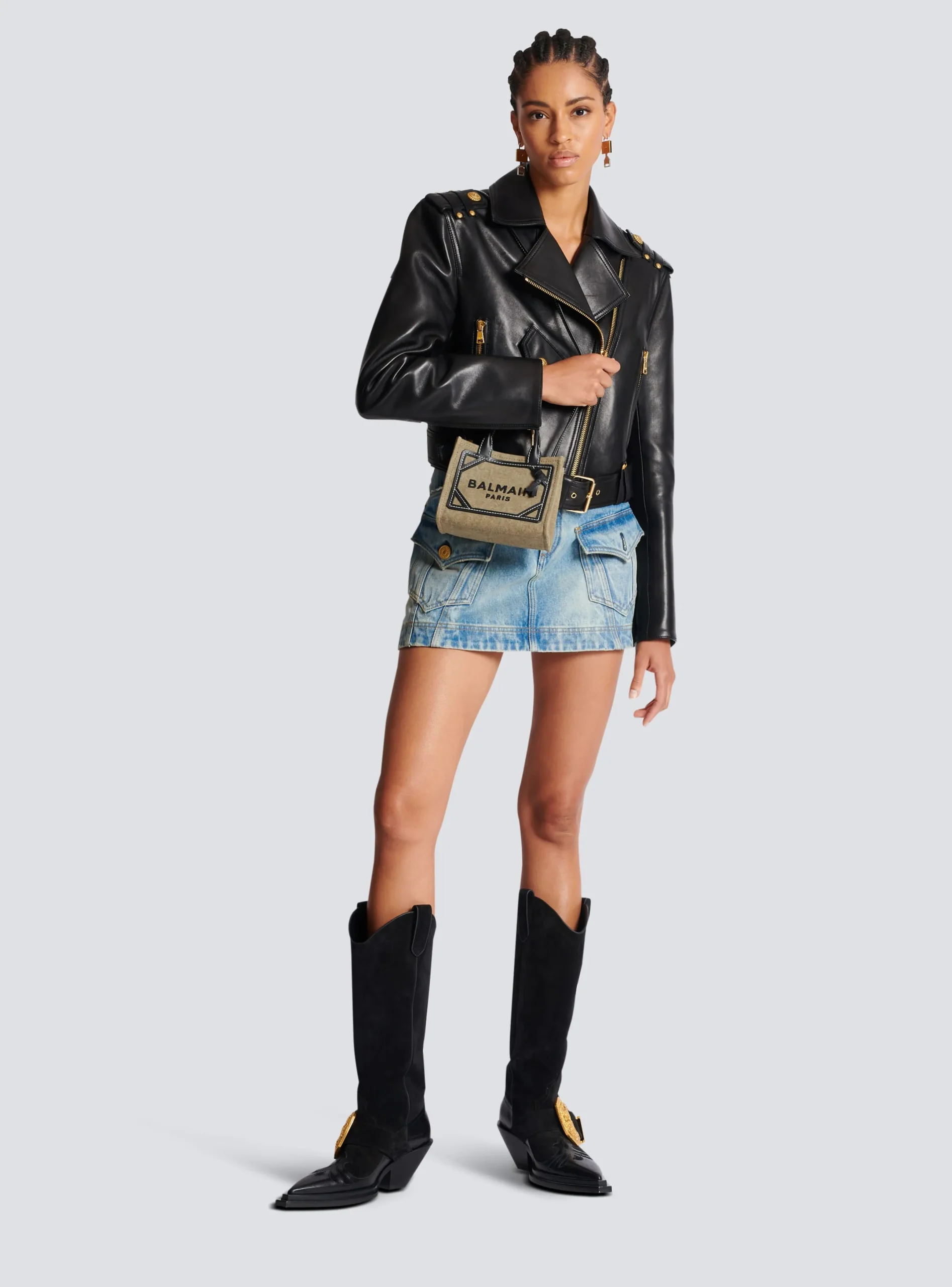 Online B-Army Mini Canvas Shopping Bag With Leather Inserts Women Mini Bags|Shoulder Bags