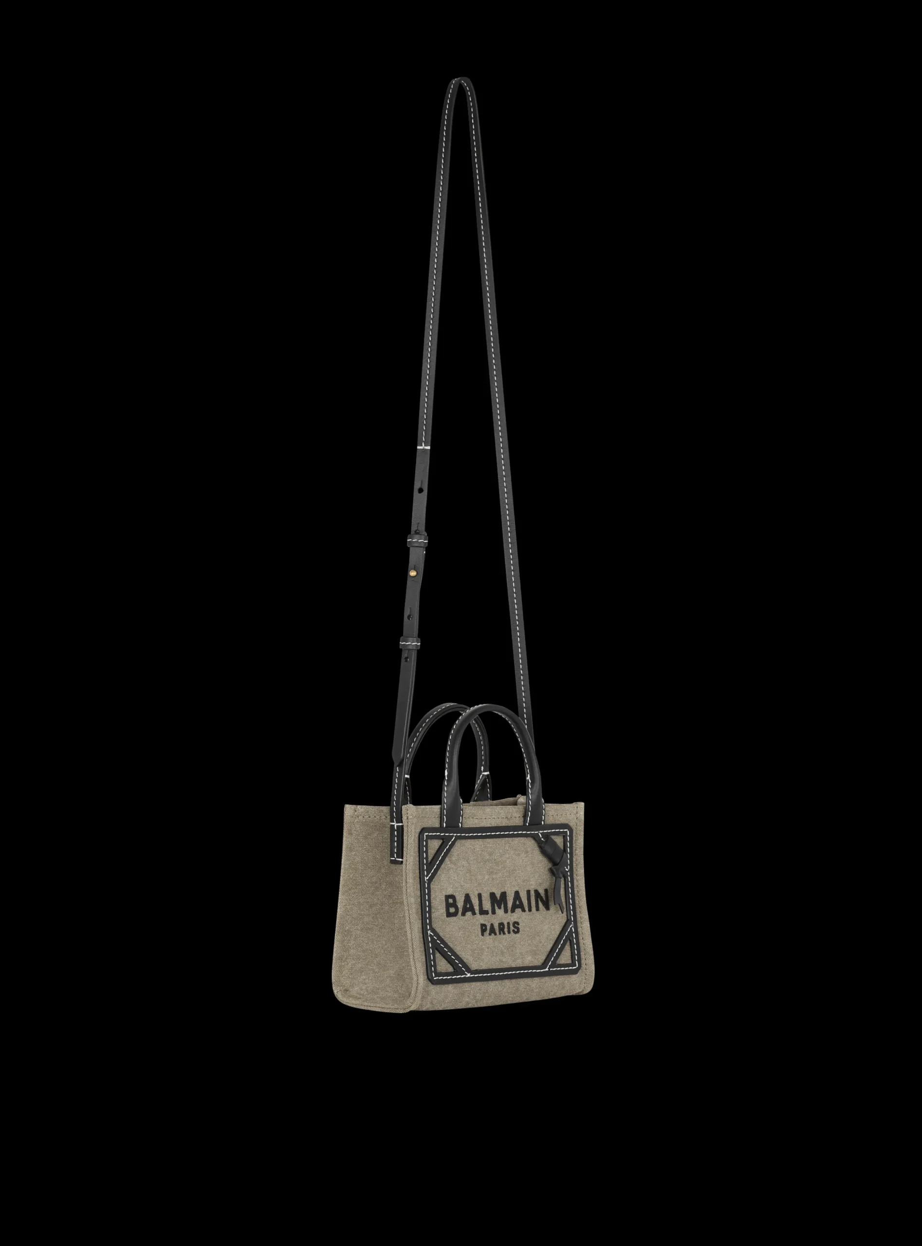 Online B-Army Mini Canvas Shopping Bag With Leather Inserts Women Mini Bags|Shoulder Bags