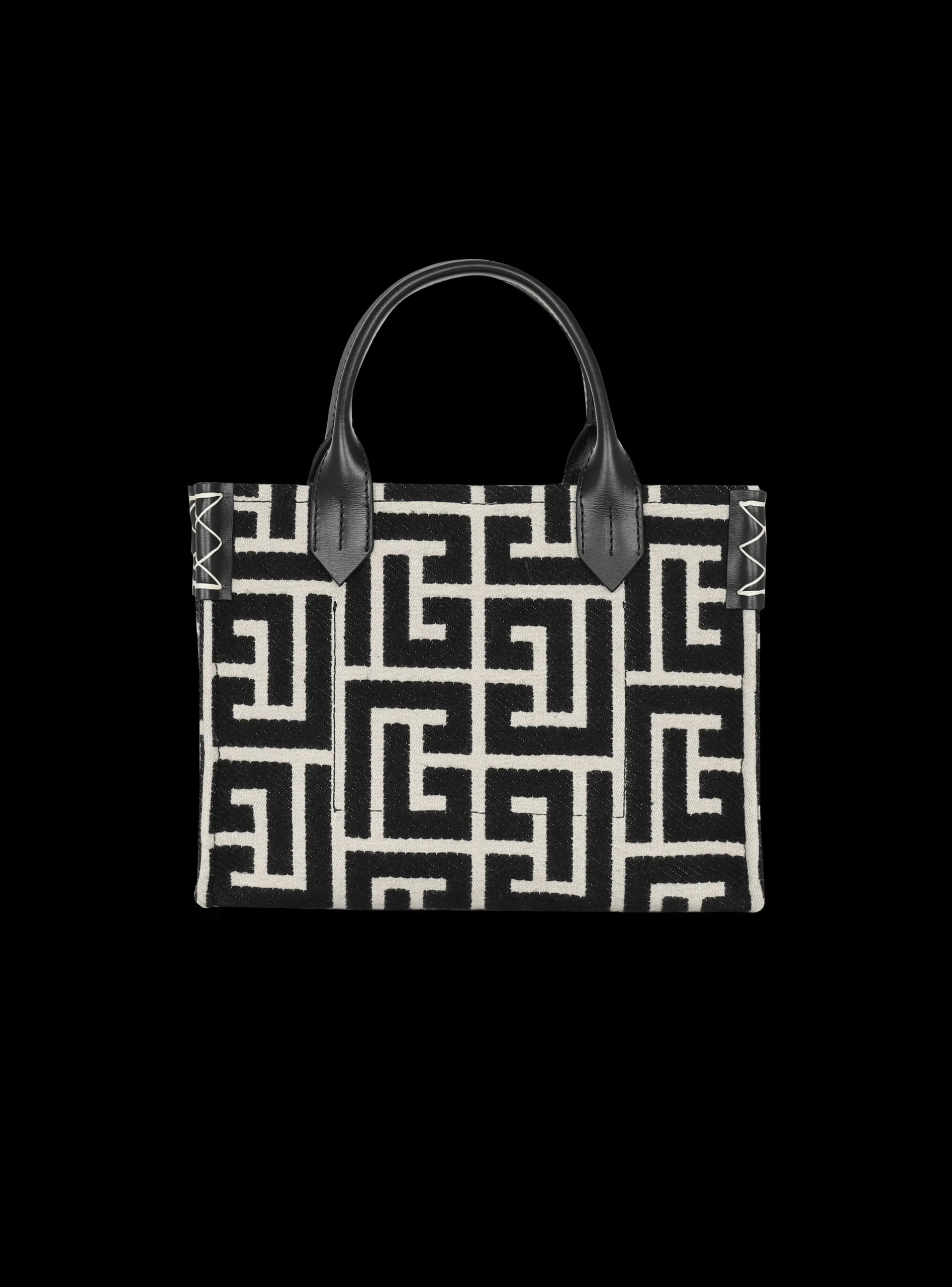 Best B-Army Monogrammed Jacquard And Leather Tote Bag Women Tote Bags|Shoulder Bags