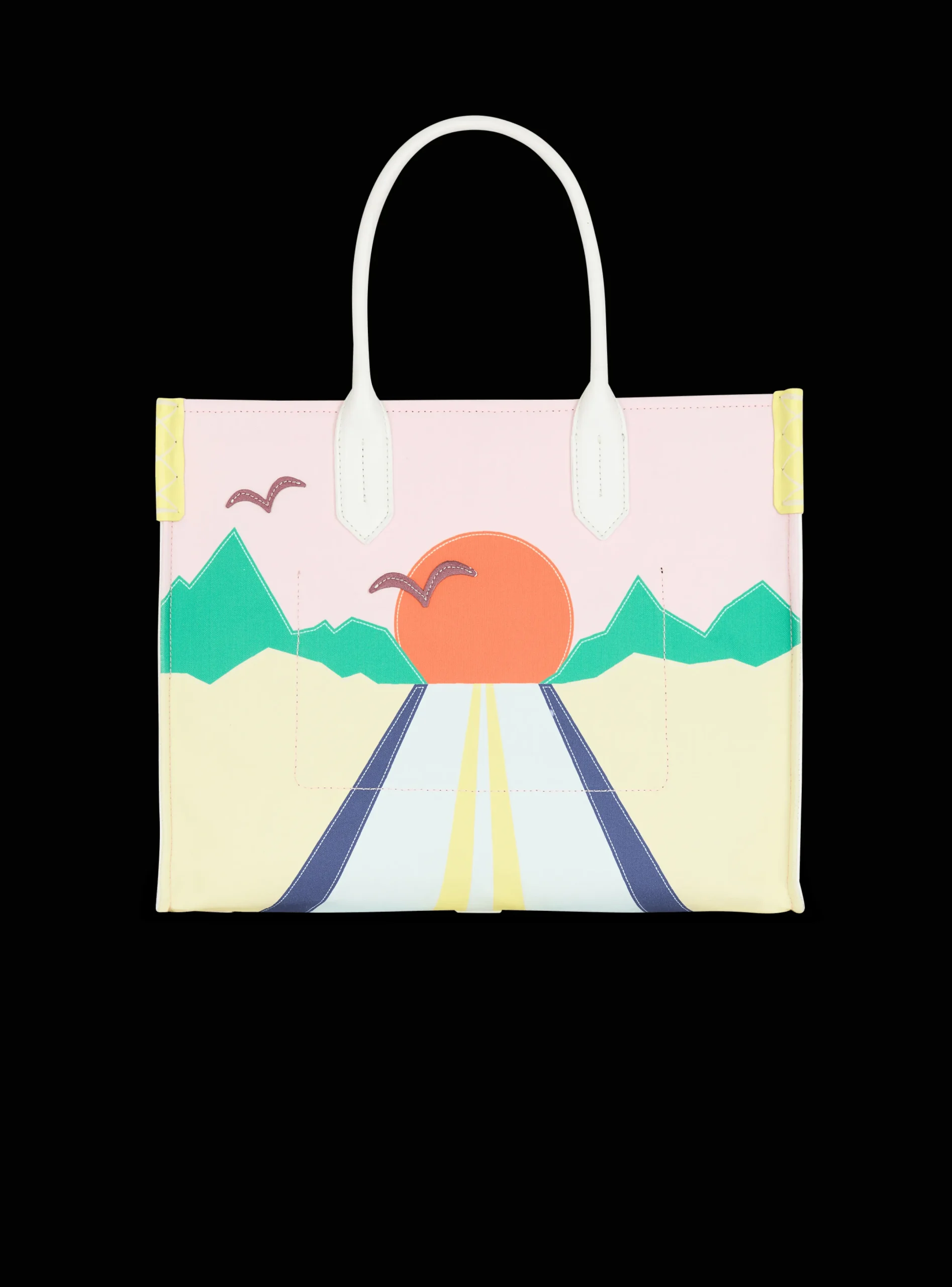 Flash Sale B-Army Shopper Medium Tote Bag In Canvas And Postcard Patchwork Leather Women Tote Bags|Shoulder Bags