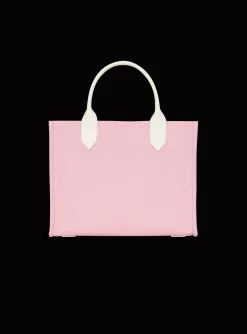 Cheap B-Army Small Canvas And Leather Tote Bag Women Tote Bags|Shoulder Bags