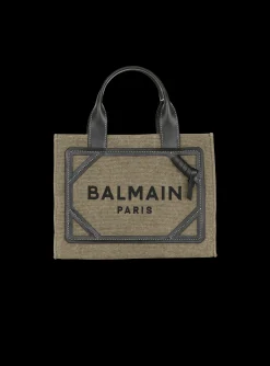 Best Sale B-Army Small Canvas Shopping Bag With Leather Inserts Women Tote Bags|Shoulder Bags