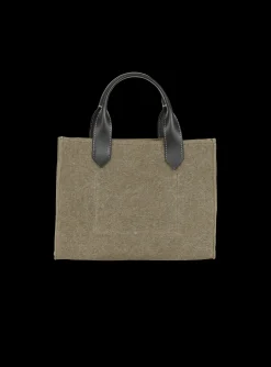 Best Sale B-Army Small Canvas Shopping Bag With Leather Inserts Women Tote Bags|Shoulder Bags