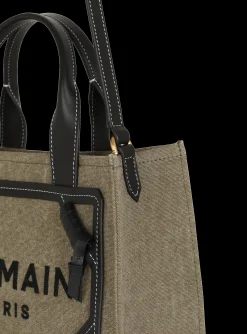 Best Sale B-Army Small Canvas Shopping Bag With Leather Inserts Women Tote Bags|Shoulder Bags