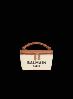 Shop B-Army Vanity Case In Canvas And Leather Women Mini Bags|Crossbody Bags