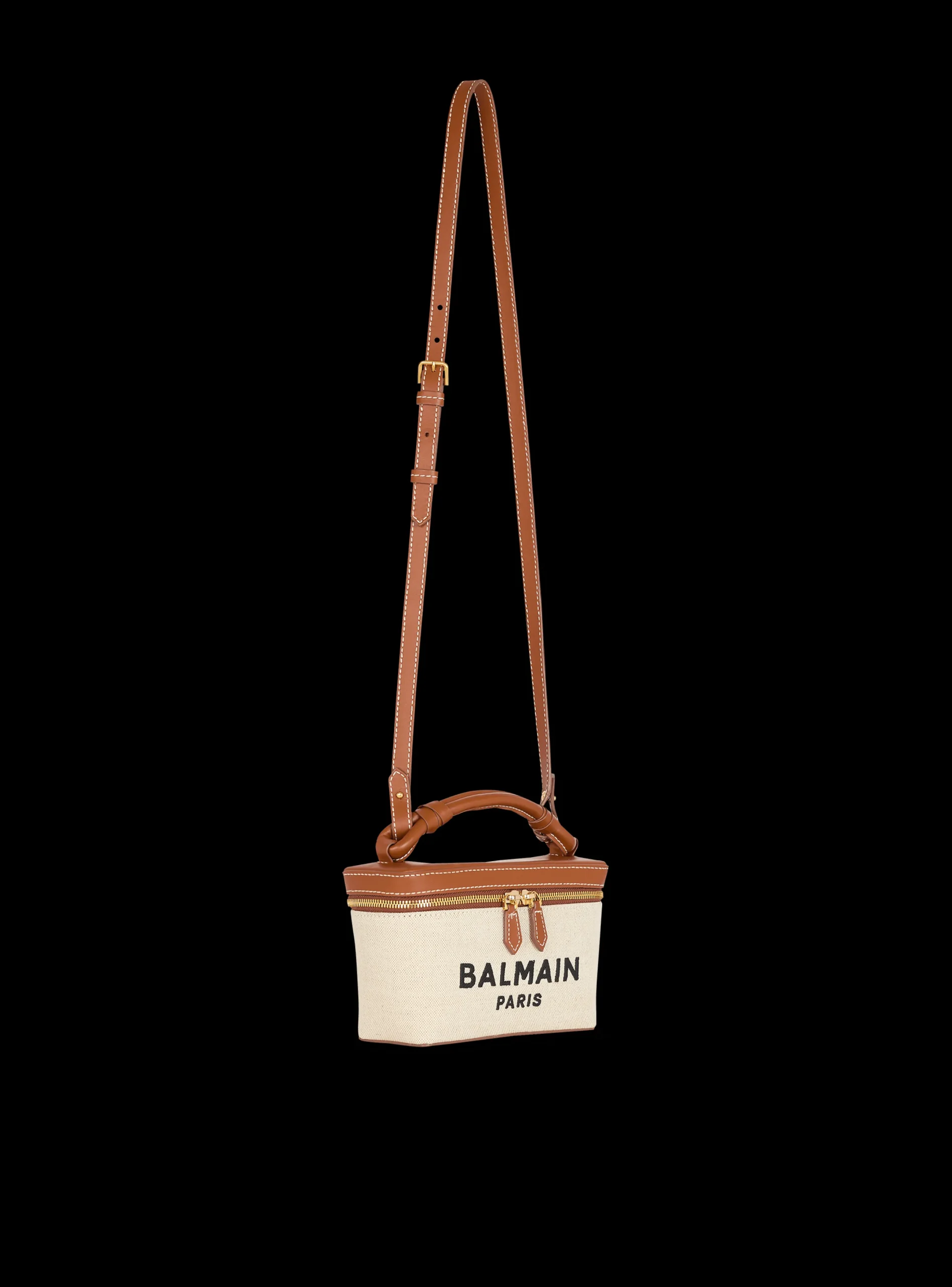Shop B-Army Vanity Case In Canvas And Leather Women Mini Bags|Crossbody Bags