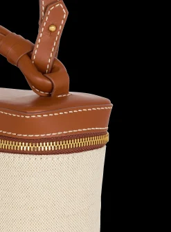 Shop B-Army Vanity Case In Canvas And Leather Women Mini Bags|Crossbody Bags
