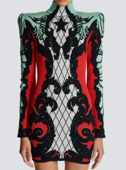 Outlet Baroque Jacquard Dress Women Knitwear|Dresses
