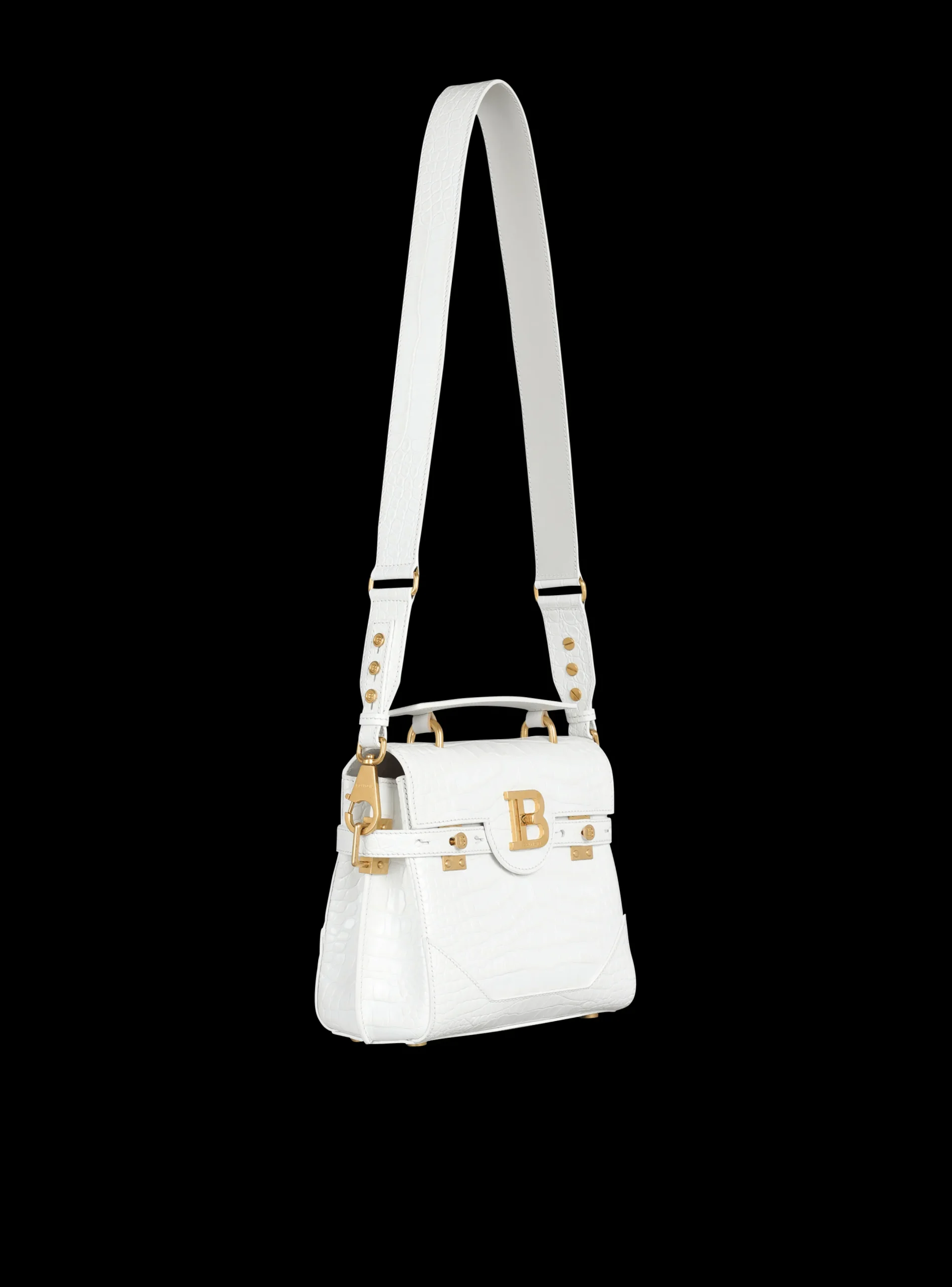 New B-Buzz 23 Bag In Crocodile Effect-embossed Leather Women Shoulder Bags|Crossbody Bags