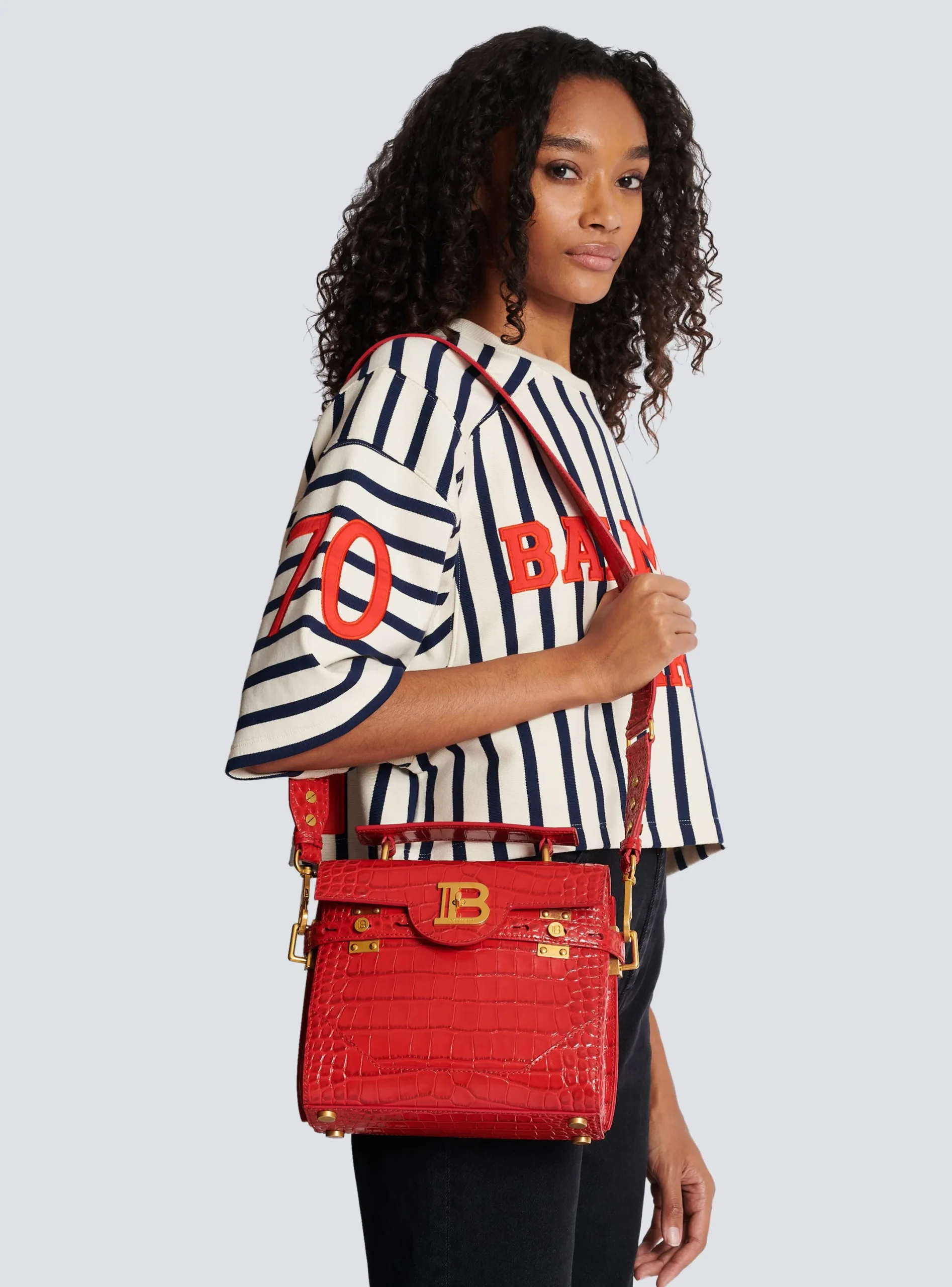 Store B-Buzz 23 Bag In Crocodile-print Leather Women Shoulder Bags|Crossbody Bags